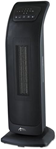 Ceramic Tower 1500 Watts Electric Oscillating Black Heater with Remote Control