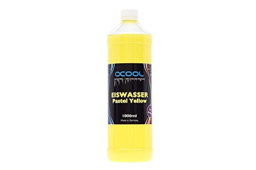 Alphacool 18551 Eiswasser Pastel Yellow UV-Active premixed coolant 1000ml Water Cooling Water additives - Thumbnail 5