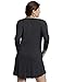 LARACE Women's Casual Loose 3/4 Sleeve Simple Plain Swing Flowy T-Shirt Dresses, 3X, Black