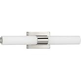 Progress Lighting Blanco LED Collection 22" Etched White Glass Modern Bath Vanity Light Brushed Nickel