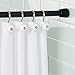 iDesign Metal Tension Shower Curtain Rod, The Cameo Collection – Adjustable Between 43”-75”, Matte Black