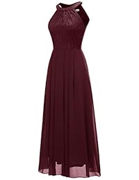 Dressystar vestido largo de dama de honor para mujer, vestido de fiesta formal para boda