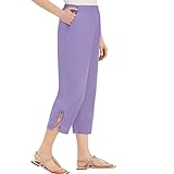 Women's Lattice Trim Capri Pants