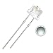 Chanzon 100 pcs 5mm White Straw Hat LED Diode Lights (Clear Transparent Lens 3V 20mA) Bright Lighting Bulb Lamps Electronics Components Indicator Light Emitting Diodes