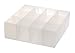 Ybmhome Closet/Dresser Drawer Divider Storage Foldable Organizer Cube Basket Containers Bin for Underwear Socks Bras Tights Scarves Ties Lingerie Frosty white 2183 (12 Section Drawer Organizer)