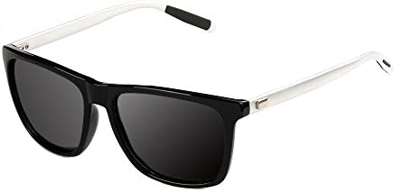 Black Wayfarer Sunglasses for Men Polarized Wrap Glasses for Women Night Driving Fishing Running Eyeglasses Shades