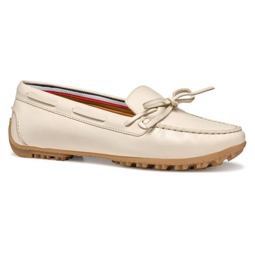 Geox Women's D Kosmopolis + Grip Moccasin, Papyrus, 9.5 Women at Amazon