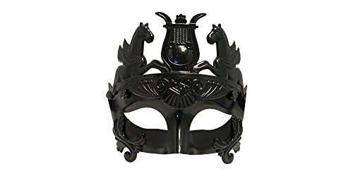 Success Creations USA Maximus Roman Gladiator Masquerade Mask For Men (Black)