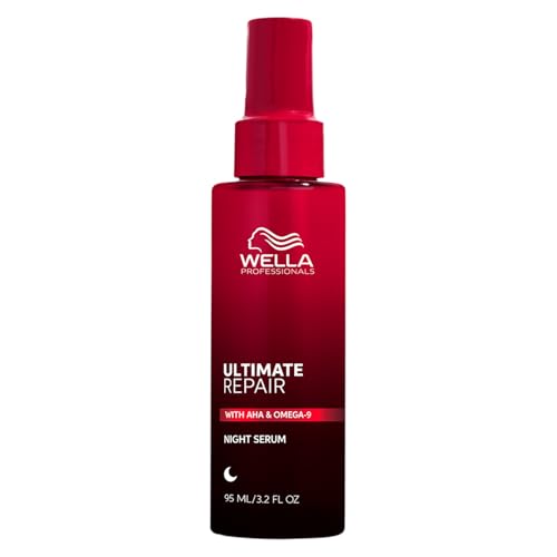 Wella Ultimate Repair Nacht-Serum - Leave In Serum von Wella Professionals – Tiefenwirksame Pflege für alle Haartypen – Anti Frizz, Anti Spliss 95 ml
