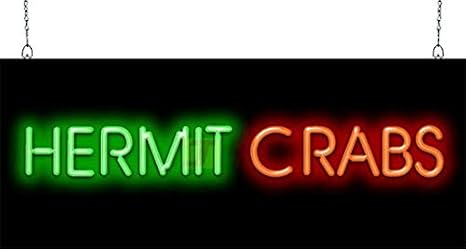 Amazon Com Jantec Sign Group Hermit Crabs Neon Sign Kitchen Dining