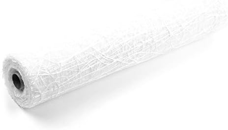 BOZA ROSE-LINEN Floral Decorative Flower Wrapping Mesh Fabric Paper Material, Soft and Flexible, White, 60 cm X 10 yard (Each Roll) RS-01