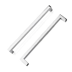 GOBEKOR 15 Pack Solid Cabinet Pulls Polished Chrome