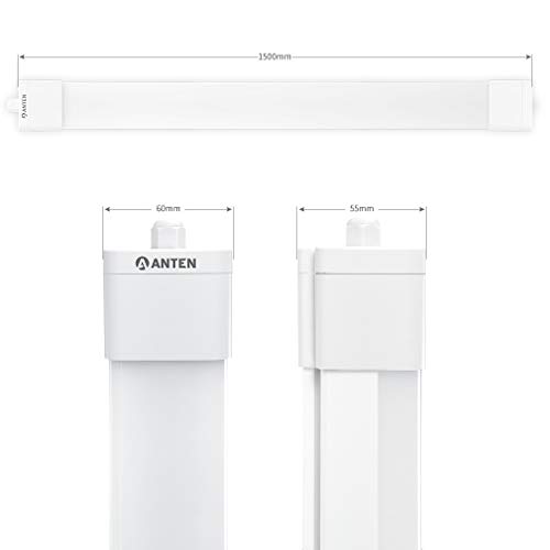 Anten LED Wannenleuchte Feuchtraumleuchte 45W 150CM Klassisches Design mit 4500LM in Kaltweiß 6000K, LED Kellerleuchte… – Bild 8