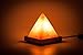 HemingWeigh Hand Carved Natural Crystal Himalayan Pyramid Salt Lamp with Genuine Wood Base, Bulb and On and Off Switch