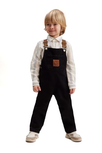 DeFacto Denim Overalls für Baby Jungen, Kinder Overall: Stilvolle Jeans Latzhose für Baby Jungen, Trendige Overall Baby für die Kleinsten