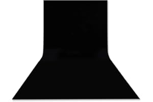 HEMMOTOP Black Backdrop Background (No Stand), 10x12 ft Polyester Fabric Chromakey Black Screen Backdrops Collapsible for for