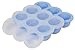 Kiddo Feedo Freezer Tray with Silicone Clip-on Lid, Making Homemade Baby Food Storage Super Easy - Free E-Book by Award-Winning Author/Dietitian - Blue