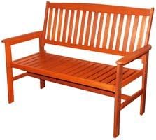 Kingfisher 2-Seater Hardwood Garden Patio Bench, Transparent
