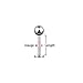 BodyJ4You 16 Gauge Royal Crown Tragus Labret Monroe, Stainless Steel Cartilage Earring