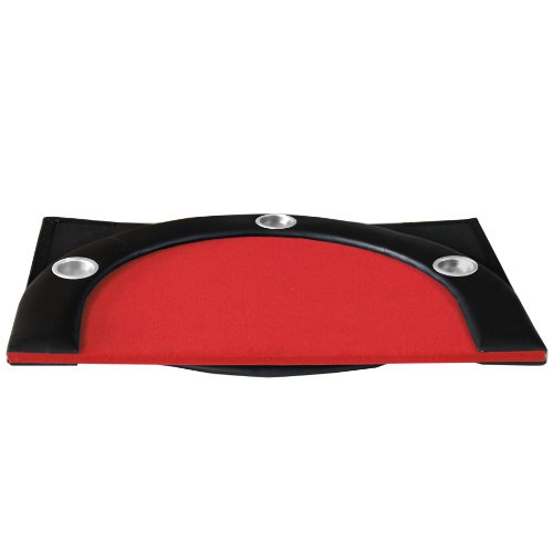 84" 10 Player Texas Hold'em Folding Poker Table Top Red with Carrying Bag