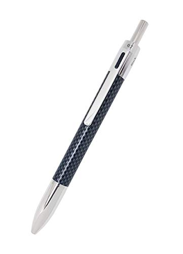 KenTaur Multi-Color Pen In One (Carbon Fiber) 5 In 1 Multifunction Pen with Black, Blue, Red, Green Ballpoint Pen and 0.7mm Mechanical Pencil - Uses D1 Refills