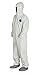 DuPont Tyvek 400 TY122S Disposable Protective Coverall with Elastic Cuffs, Attached Hood and Boots, White, Medium (Pack of 6)