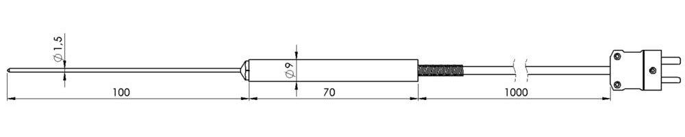 GHM Greisinger GES 20-K Core Temperature/Food Probe Black