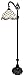 Tiffany Style Floor Lamp Jeweled Jagged Edge Arched 62