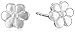 Amazon Collection Sterling Silver Flower Necklace and Earrings Jewelry Set, 18