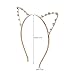 Pixnor Crystal Pearl Shot In Cat Ears Child Adult Hair Bands (Golden)