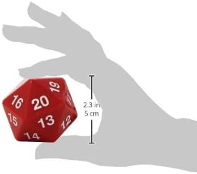 Koplow 55 mm Countdown D20 Dice (Red), 55 Millimetre - Image 3