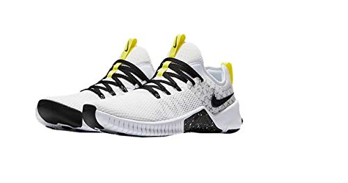Nike Men's Free Metcon X Ankle-High Cross Trainer Shoe (10 D US, White/Black-Dynamic Yellow)