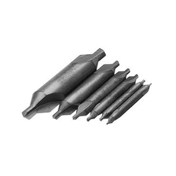 Generic 6Pcs 1/1.5/2/2.5/3/5 Mm Nitride Center Drills 60 Degree Hss Countersink Drill