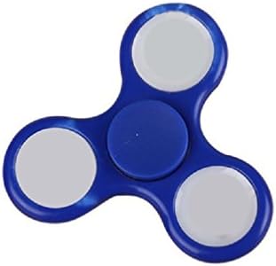 1Pc EDC Fidget Hand Spinner ADHD Autism Toy LED Light Stress Reliever Desk Finger Toy Blue