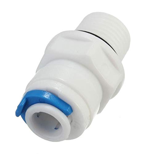 OKIl 1/4" Thread Male X 1/4" Push Fit Tube Quick Connecter RO Water Reverse Osmosis - Thumbnail 2