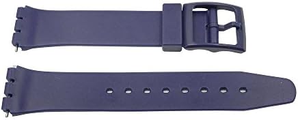 17mm Blue PVC Swatch Style Replacement Watch Band