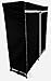 ATHome Lightweight, Durable, Sturdy, Dust and Moisture Proof, Easy Open T-Zipper, Portable Closet Wardrobe, 60 inches, Black