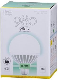 Amazon オーム電機 ボール形ｌｅｄ電球 ｅ２６ １１ ０ｗ 昼白色 Ldg11n H 9 06 1326 オーム電機 Ohm Electric Led電球