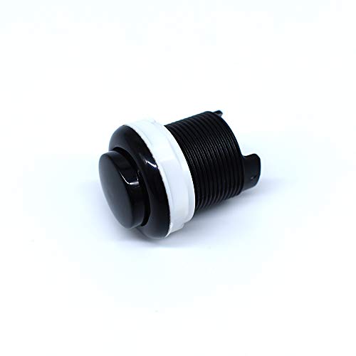 10 Pcs 28mm Arcade Buttons Push 2 Pin Built-in Microswitch for Jamma MAME Video Game DIY Machine Console Cabinet Black New