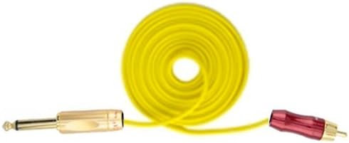 YELLOW Premium RCA CORD for Tattoo Machine & Power Supply 7.5 Ft