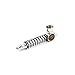Portable Creative Metal Spring Tube - Flashing LED Light Pipe, Skull Head Pattern (Black)