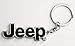 Jeep Black Letter Chrome Metal Keychain Solid Premium