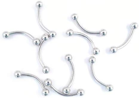 DCTattoo - 10 x 1.6mm (14g) Curved Ballbar – 8mm