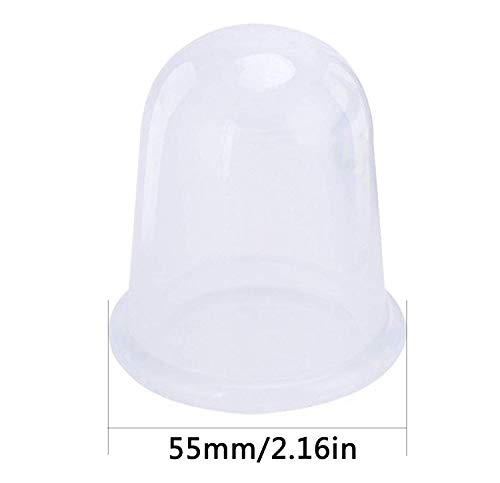Wskderliner Suction Cup for Cellulite Slimming Vacuum Massage Cupping Anti-cellulite Silicone White Transparent Pack of 4