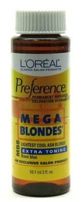 L'Oreal Preference # MB8 Mega Blonde-Light Cool Ash Blonde (Case of 6)