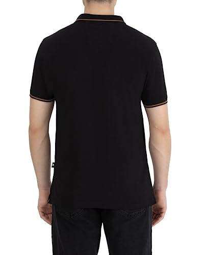 100% COTTON POLO SHIRTS FOR MEN, SHORT SLEEVE POLO SHIRT, UNIQUE MEN’S COTTON POLO SHIRTS (US, ALPHA, X-LARGE, REGULAR, REGULAR, NO 5, BLACK)
