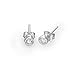 EVER FAITH 925 Sterling Silver Round Cut CZ Simple 3MM Basket Set Stud Earrings Clear