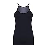 Bocaoying Women's Sexy Mesh Sleeveless Clubwear Top Casual Summer Tank Top Black S