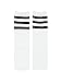 Zando Cotton Casual Knee High Triple Stripes Athletic Tube Socks for Kids