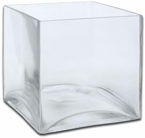 Cubic Flower Acrylic Vase Decorative Centerpiece Supply | Select Sizes | Huge Sale (5" x 5" x 5")